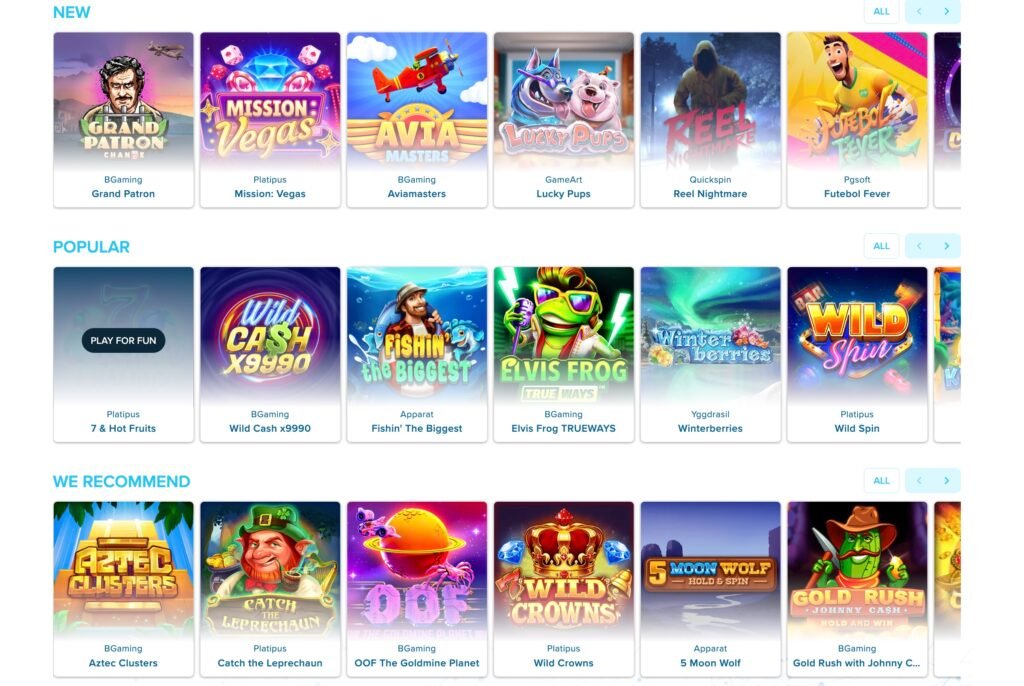 North Casino Games Selection