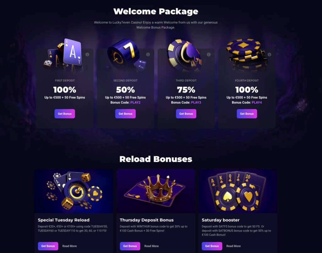 Lucky7Even Casino Bonuses and Promotions